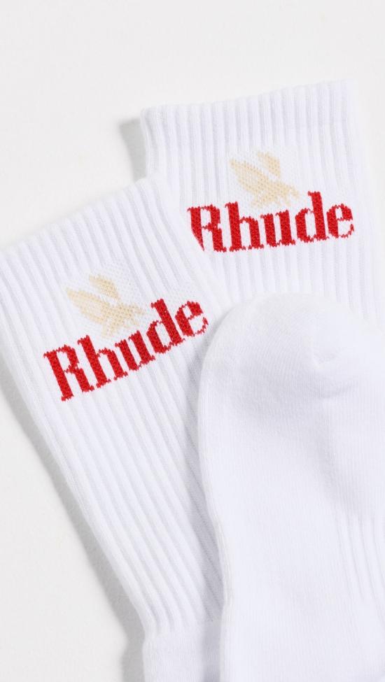 26FW 루드 양말 RHFW26SO07884 8638 WHTREDTAN - RHUDE