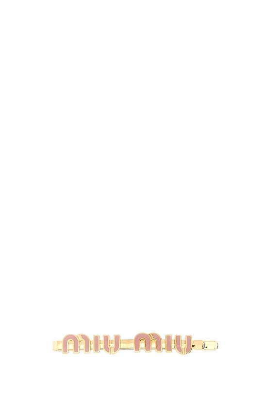 26FW 미우미우 에나멜 메탈 헤어 클립 5IF1462F6T F0615 PINK