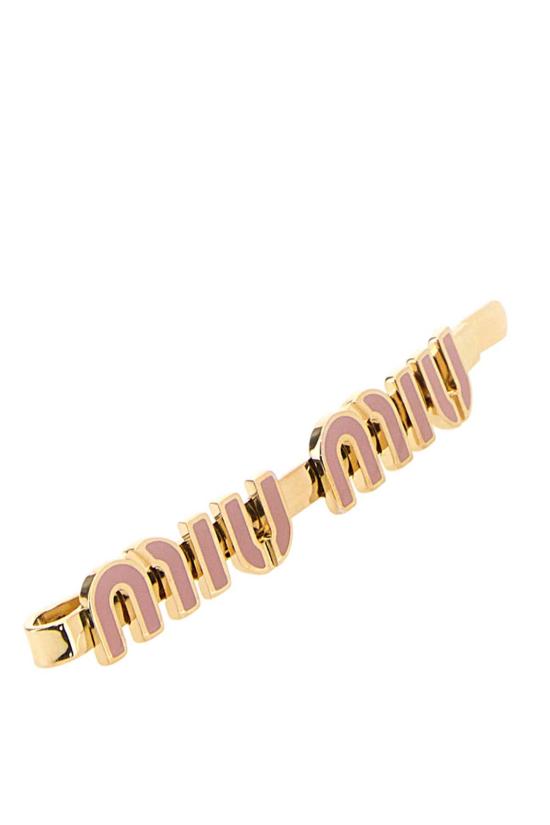 26FW 미우미우 에나멜 메탈 헤어 클립 5IF1462F6T F0615 PINK - MIU MIU