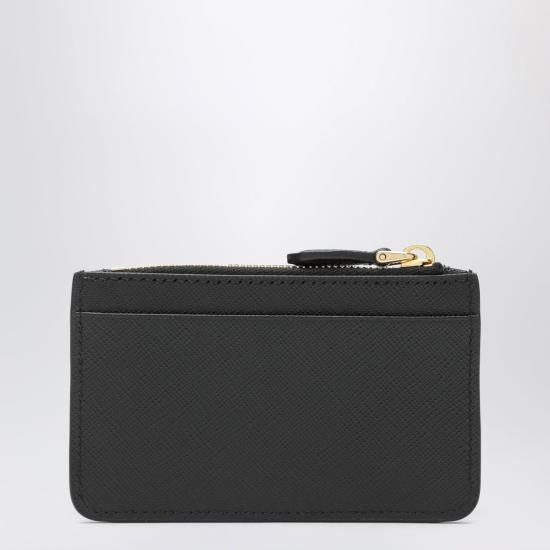 26FW 프라다 삼각 로고 사피아노 카드 지갑 1MC0382DYG F0002 BLACK - PRADA