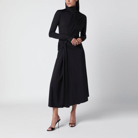 26FW 빅토리아 베컴 미디 원피스 1426JDR006790BPL BLK BLACK