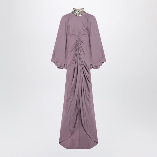 26FW 발렌티노 가라바니 미디 원피스 9B0VDPH0AG1 5F6 PURPLE