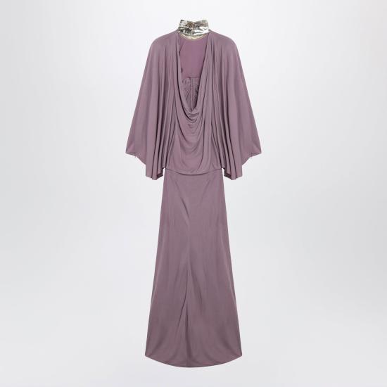 26FW 발렌티노 가라바니 미디 원피스 9B0VDPH0AG1 5F6 PURPLE - VALENTINO GARAVANI