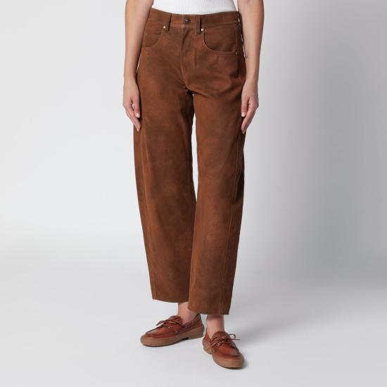 26FW 이자벨마랑에뚜왈 스트레이트 팬츠 PA0780FAD3B01E 50BW BROWN