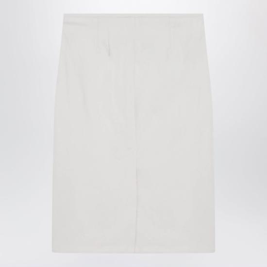 26FW 미우미우 스트레치 포플린 스커트 MG2776OOO6472 F0K74 WHITE - MIU MIU