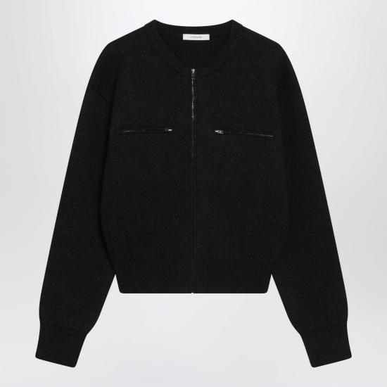 26FW 르메르 알파카 울 지퍼 가디건 OW1279LK1065 BK996 BLACK