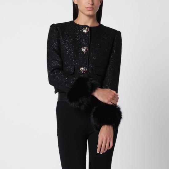 26FW 셀프 포트레이트 자켓 AW26131JPL B BLACK