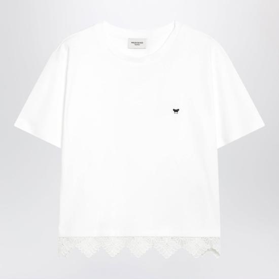 26FW 위켄드막스마라 반팔 티셔츠 WKDSALACO 004 WHITE