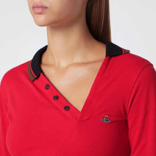 26FW 비비안웨스트우드 반팔 티셔츠 1H010007J00AU H401 RED - VIVIENNE WESTWOOD