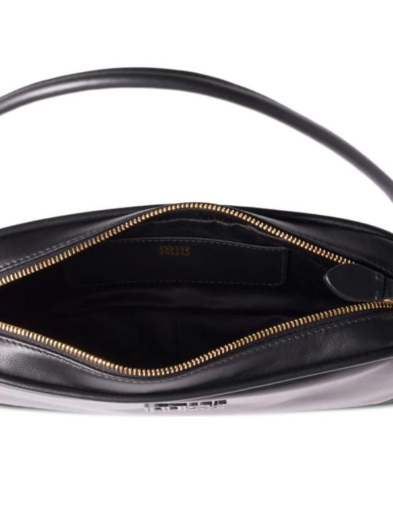 25FW 미우미우 레더 파우치 미우미우 5NE024AF8W F0002 BLACK - MIU MIU