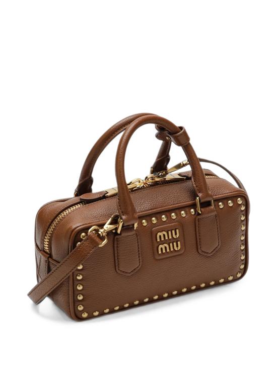 26FW 미우미우 아르카디 로고 토트백 5BB142OBO2ZSQ F0134 BROWN - MIU MIU