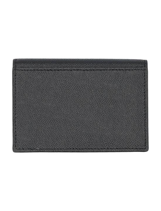 26FW 생로랑 그랑 드 뿌드르 텍스처 레더 클래식 파리 명함 케이스 469338BTY7N 1000 BLACK - SAINT LAURENT