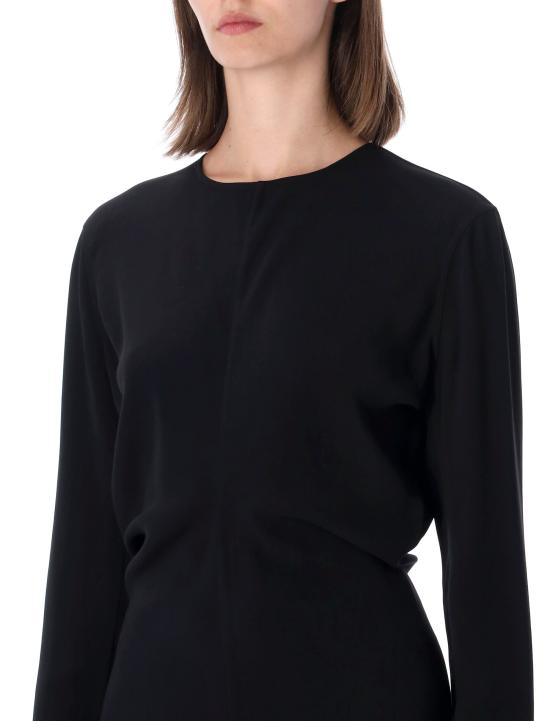 26FW 토템 미디 원피스 252WRD4592FB0414 001 BLACK - TOTEME