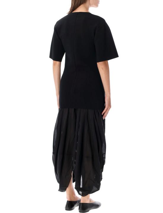 26FW 토템 미디 원피스 253WRD0215YA0187 001 BLACK - TOTEME