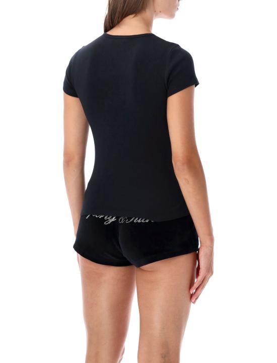 26FW 스포티앤리치 반팔 티셔츠 TO13071326BA01 4 BLACK CRYSTAL - SPORTY & RICH