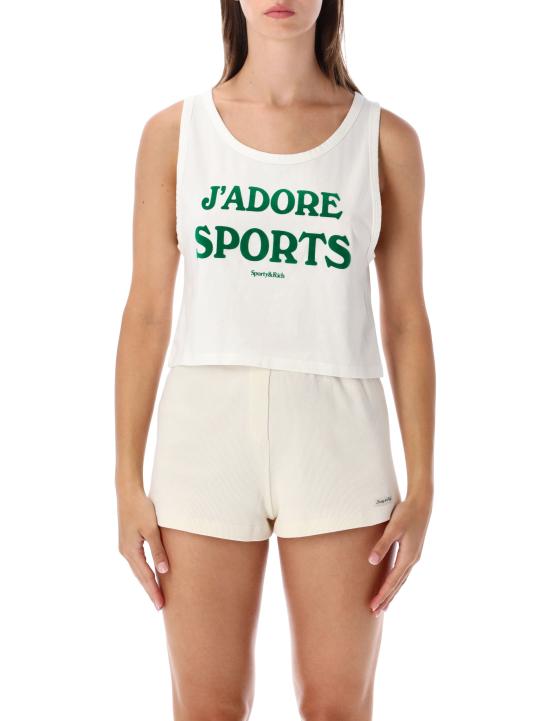 26FW 스포티앤리치 반팔 티셔츠 TO12373702WH01 48 WHITE GREEN