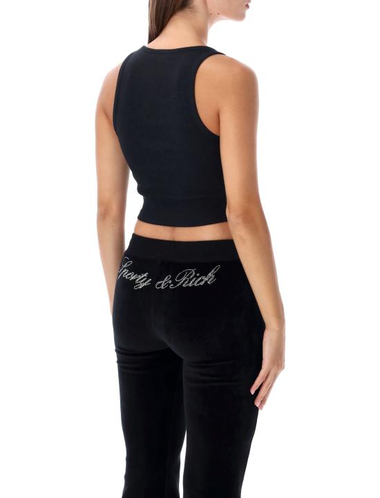 26FW 스포티앤리치 반팔 티셔츠 TO11671326BA01 4 BLACK CRYSTAL - SPORTY & RICH