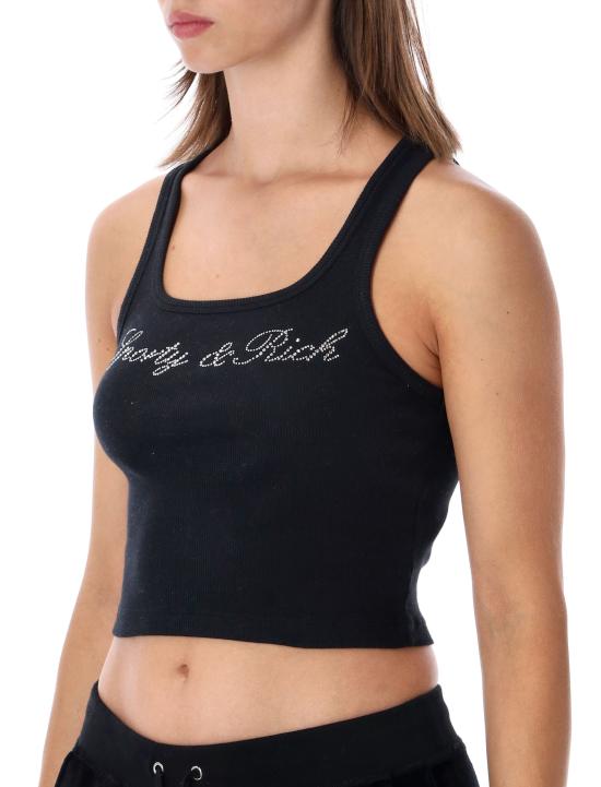 26FW 스포티앤리치 반팔 티셔츠 TO11671326BA01 4 BLACK CRYSTAL - SPORTY & RICH