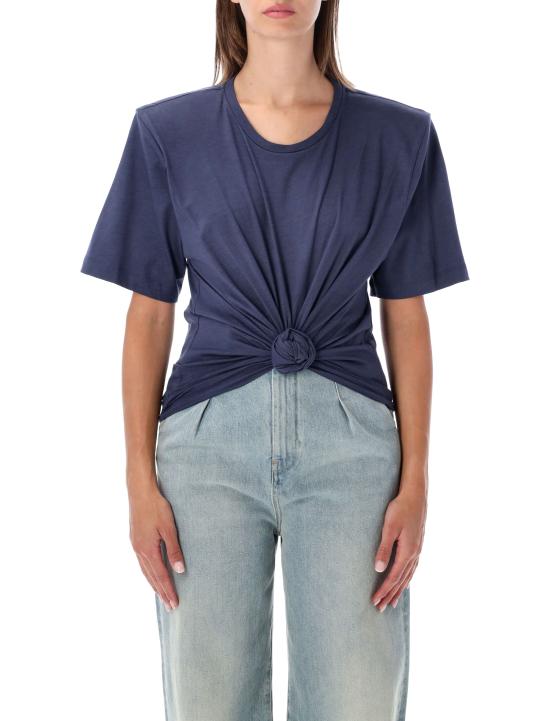26FW 마그다뷰트림 반팔 티셔츠 314726 NAVY