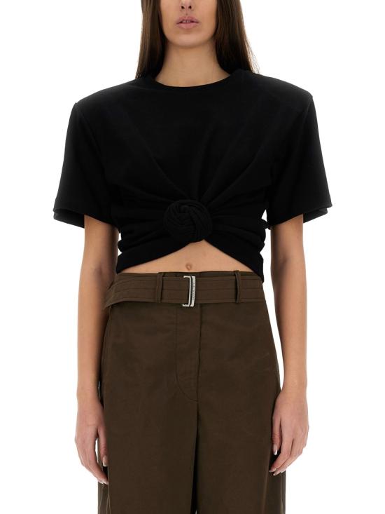 26FW 마그다뷰트림 반팔 티셔츠 182425 BLACK
