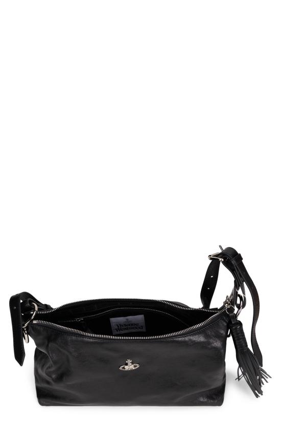 26FW 비비안웨스트우드 레더 호보 숄더백 46020017WL00EB N401 BLACK - VIVIENNE WESTWOOD