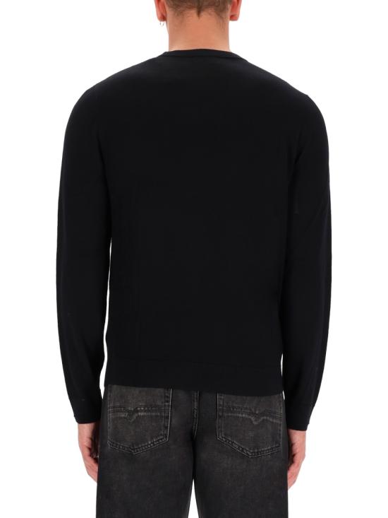 26FW 디젤 K 밸리엄 컷아웃 로고 울 점퍼 A174420DCCH 9XX BLACK - DIESEL