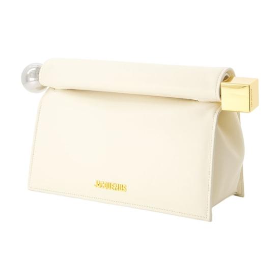 26FW 자크뮈스 론드 까레 클러치 BAW00356AC27L14115 LIGHT IVORY - JACQUEMUS