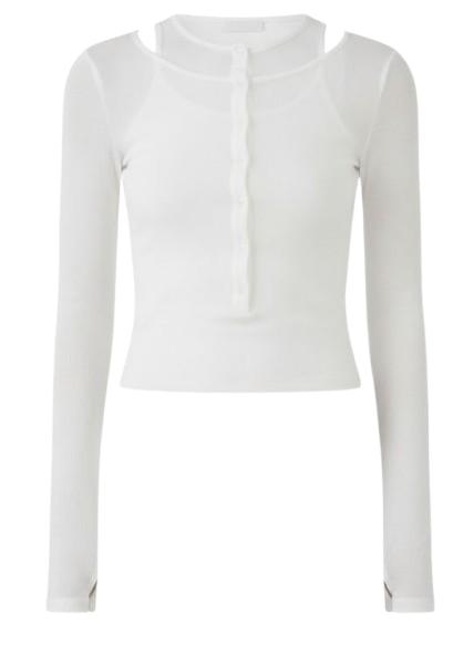 26SS 엘레 긴팔 티셔츠 SS260253BIANCO White