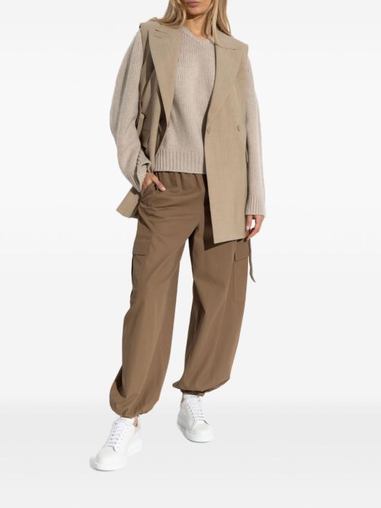 25FW 막스마라 스트레이트 팬츠 2521136101600GLAUCO003 Khaki - MAX MARA
