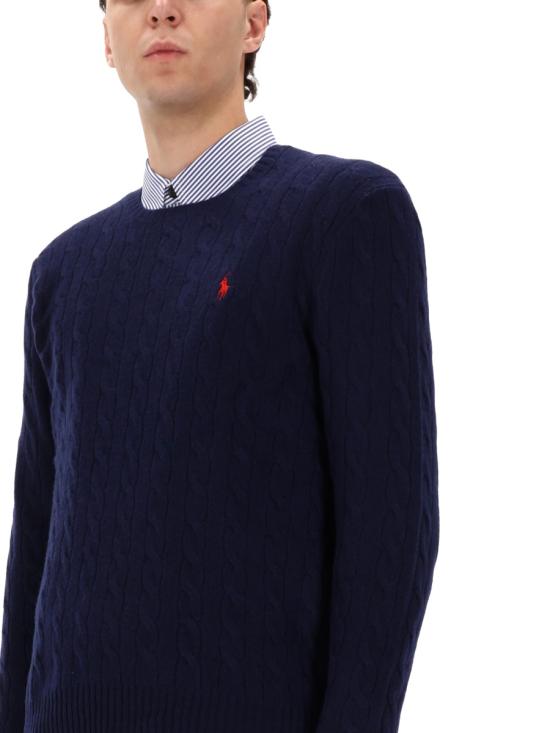 26FW 랄프 로렌 스웨터 710876762002HUNTERNAVY Navy blue - RALPH LAUREN