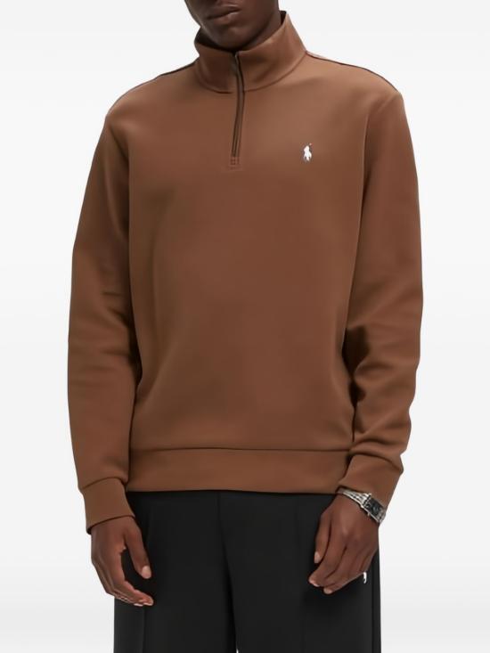26FW 랄프 로렌 하프 집업 스웨트 셔츠 710P06234510LUGGAGEBROWNC1730 - RALPH LAUREN