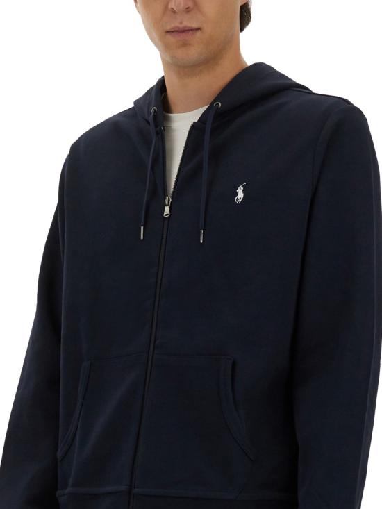 26FW 랄프 로렌 더블 니트 풀 지퍼 후디 710888282002AVIATORNAVY Black - RALPH LAUREN
