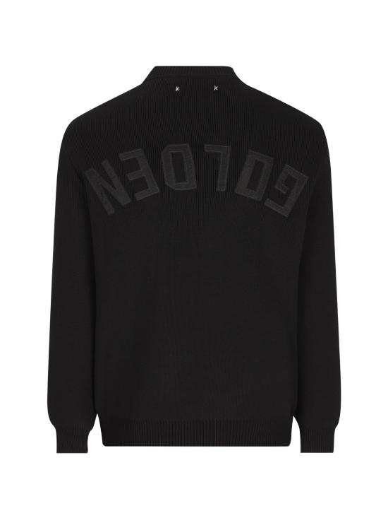 26FW 골든구스 Golden 레터링 밀리터리 크루넥 스웨터 GMP00841P00197290100 BLACK - GOLDEN GOOSE