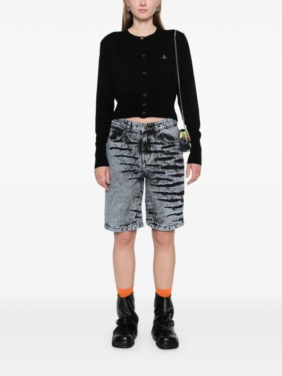 26FW 비비안웨스트우드 베아 크롭드 가디건 1803002UY001VBLACK - VIVIENNE WESTWOOD