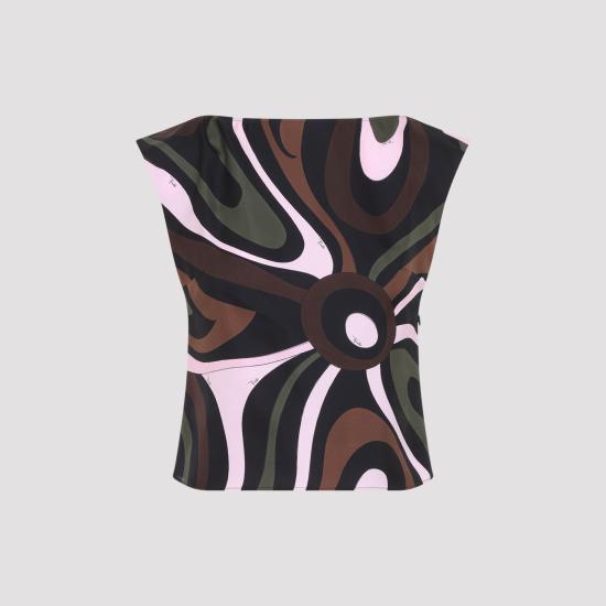 26FW 에밀리오푸치 반팔 티셔츠 6URM856U761 004 MULTICOLOUR - EMILIO PUCCI