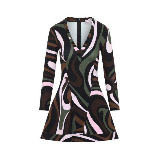 26FW 에밀리오푸치 미디 원피스 6UJG866U766 004 MULTICOLOUR