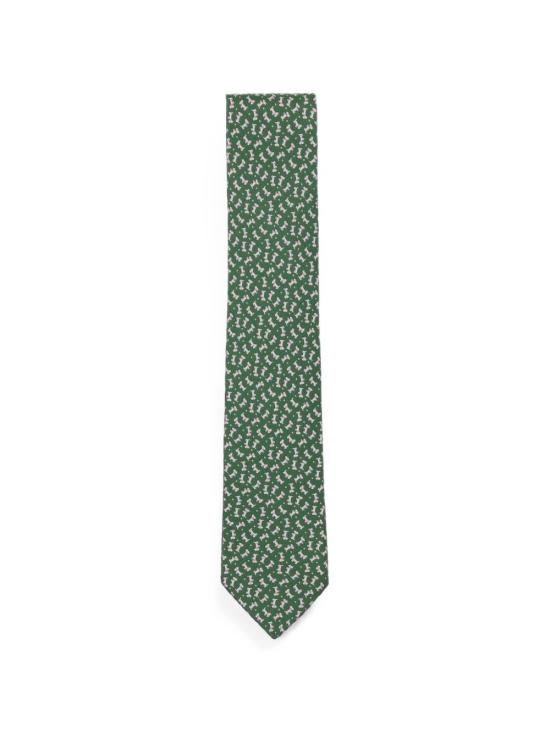 26FW 살바토레 페라가모 넥타이 794620351449VERDE Olive green