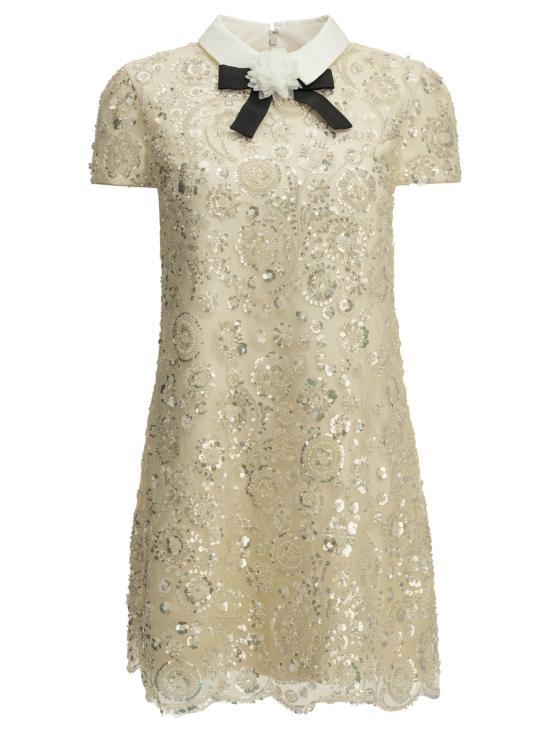 26FW 셀프 포트레이트 미디 원피스 AW26019SCCREAM WHITE