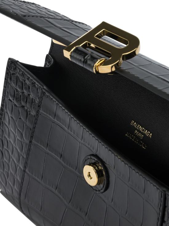 26FW 발렌시아가 아워글래스 월렛 온 체 8463432ABLU1000 BLACK - BALENCIAGA