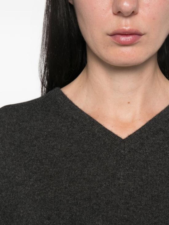 26FW 구찌 캐시미어 브이넥 니트 A008CUXKFUT1220 GREY - GUCCI