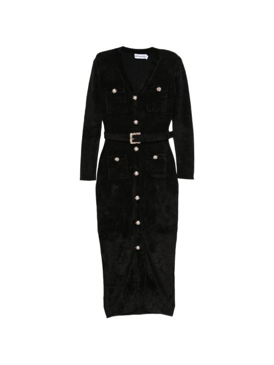 26FW 셀프 포트레이트 미디 원피스 AW26099MBBLACK