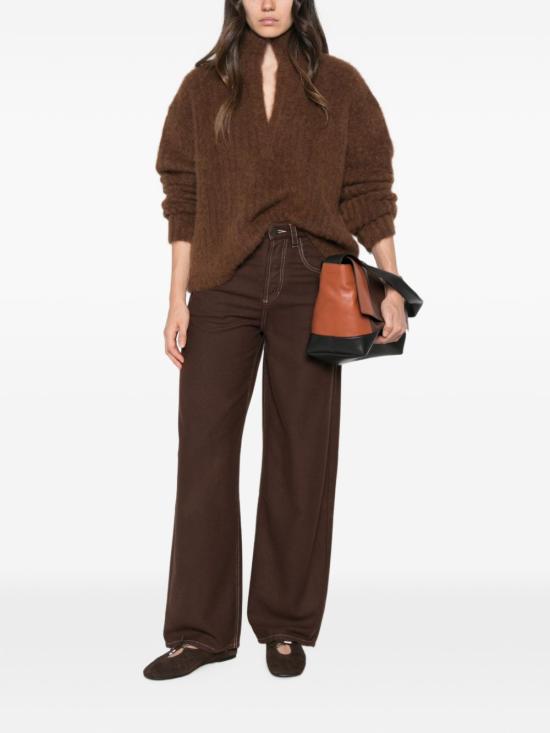 26FW 우마 왕 반팔 티셔츠 UK7165UW240 BROWN - UMA WANG