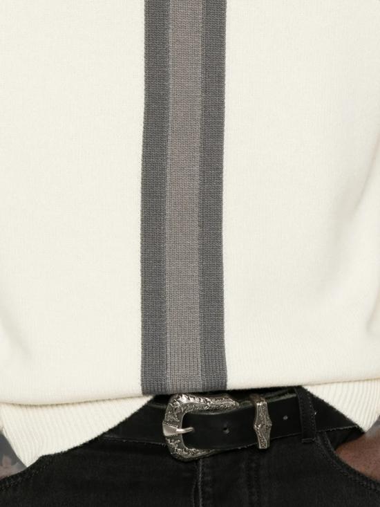 26FW 구찌 스트라이프 디테일 크루넥 울 스웨터 864572XKFG6 9052 WHITE - GUCCI