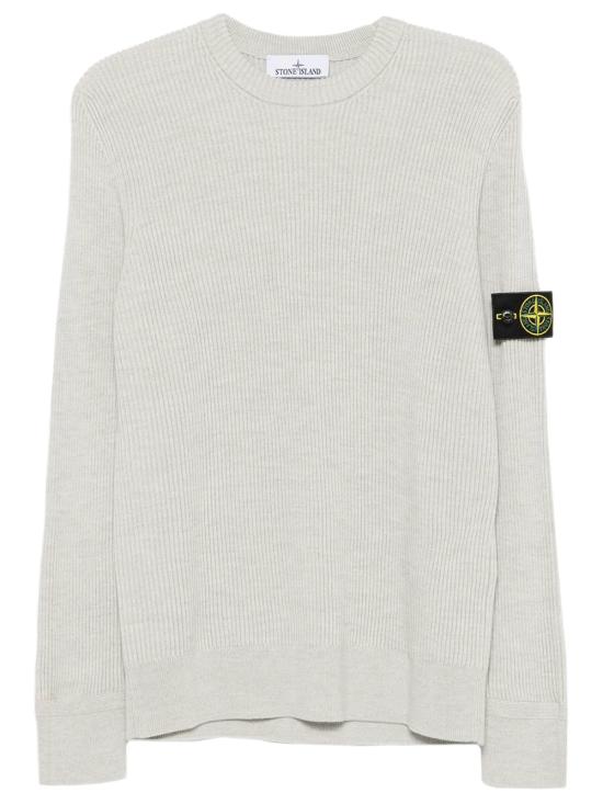 26FW 스톤 아일랜드 리브드 니트 로고 패치 스웨터 L2S155100053S00C2 V0M95 GREY