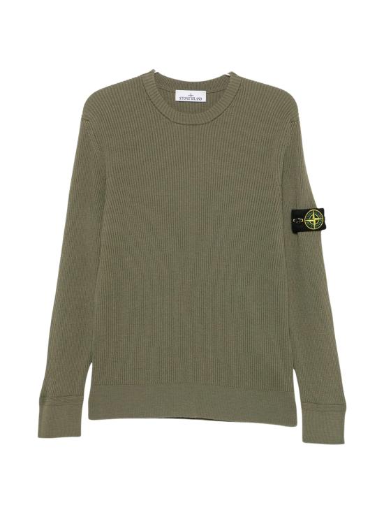 26FW 스톤 아일랜드 리브드 니트 로고 패치 스웨터 L2S155100053S00C2 V005G BROWN