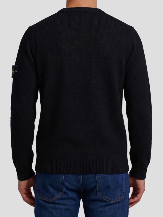 26FW 스톤 아일랜드 램스울 립드 트림 레귤러 핏 크루넥 점퍼 L2S155100072S00A3 V0029 BLACK - STONE ISLAND