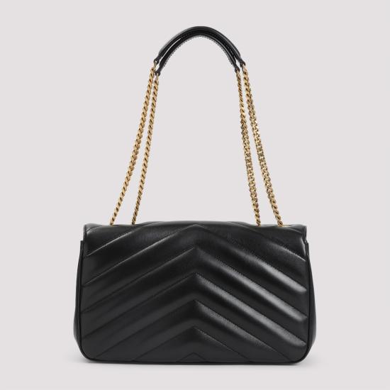 26FW 생로랑 루루 마틀라세 램스킨 미디움 숄더백 801439AAEAX 1000 BLACK - SAINT LAURENT