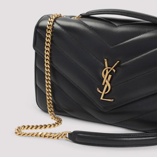 26FW 생로랑 루루 마틀라세 램스킨 미디움 숄더백 801439AAEAX 1000 BLACK - SAINT LAURENT