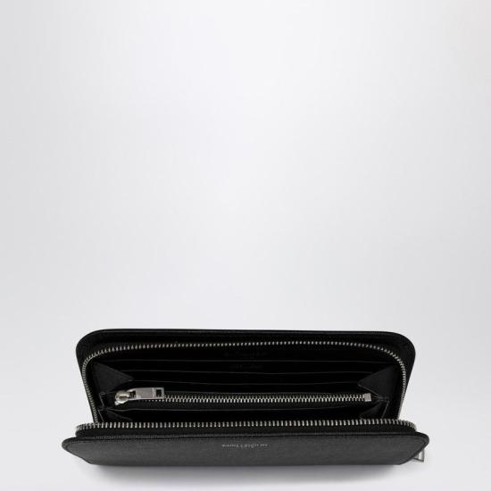 26FW 생로랑 그랑 드 뿌드르 엠보스드 레더 파리 집 어라운드 지갑 534290BTY0N 1000 BLACK - SAINT LAURENT
