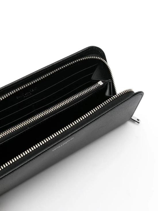 26FW 생로랑 그랑 드 뿌드르 엠보스드 레더 파리 집 어라운드 지갑 534290BTY0N 1000 BLACK - SAINT LAURENT